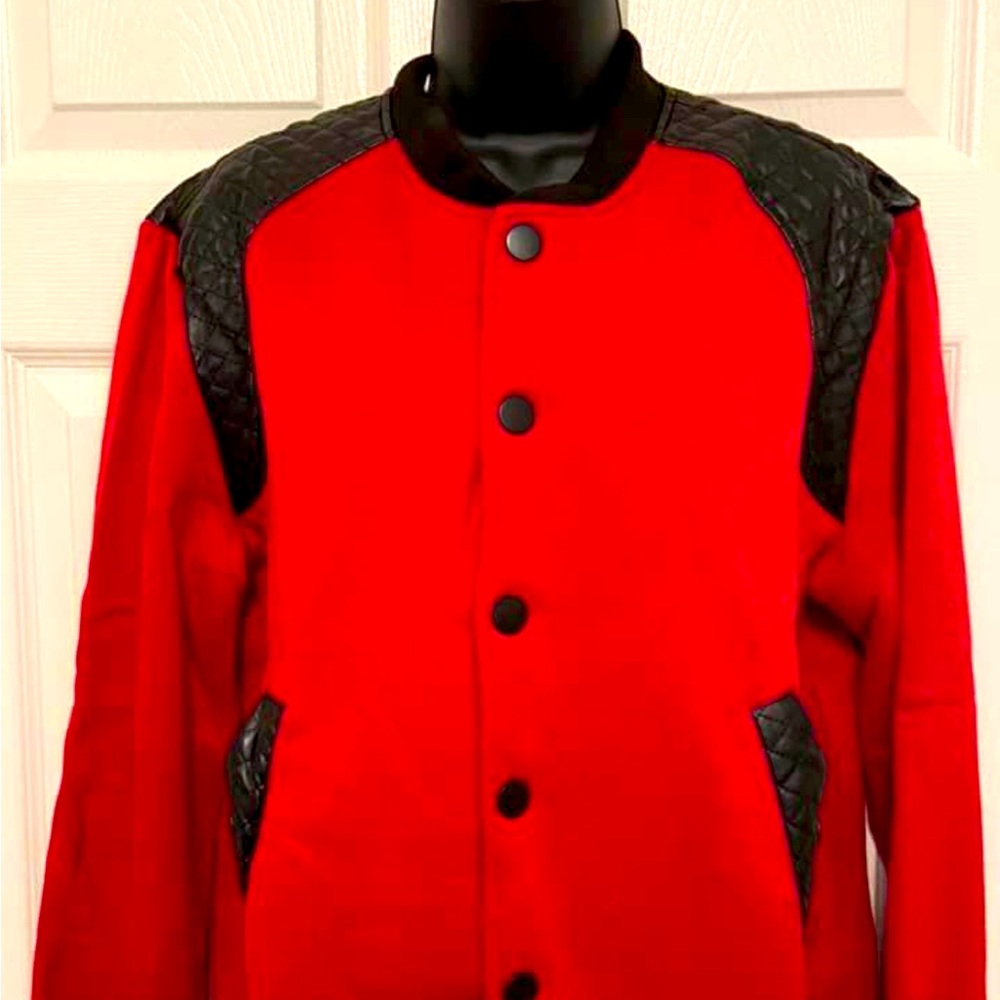 New Red and Black Casual Jacket with tag. Unisex.